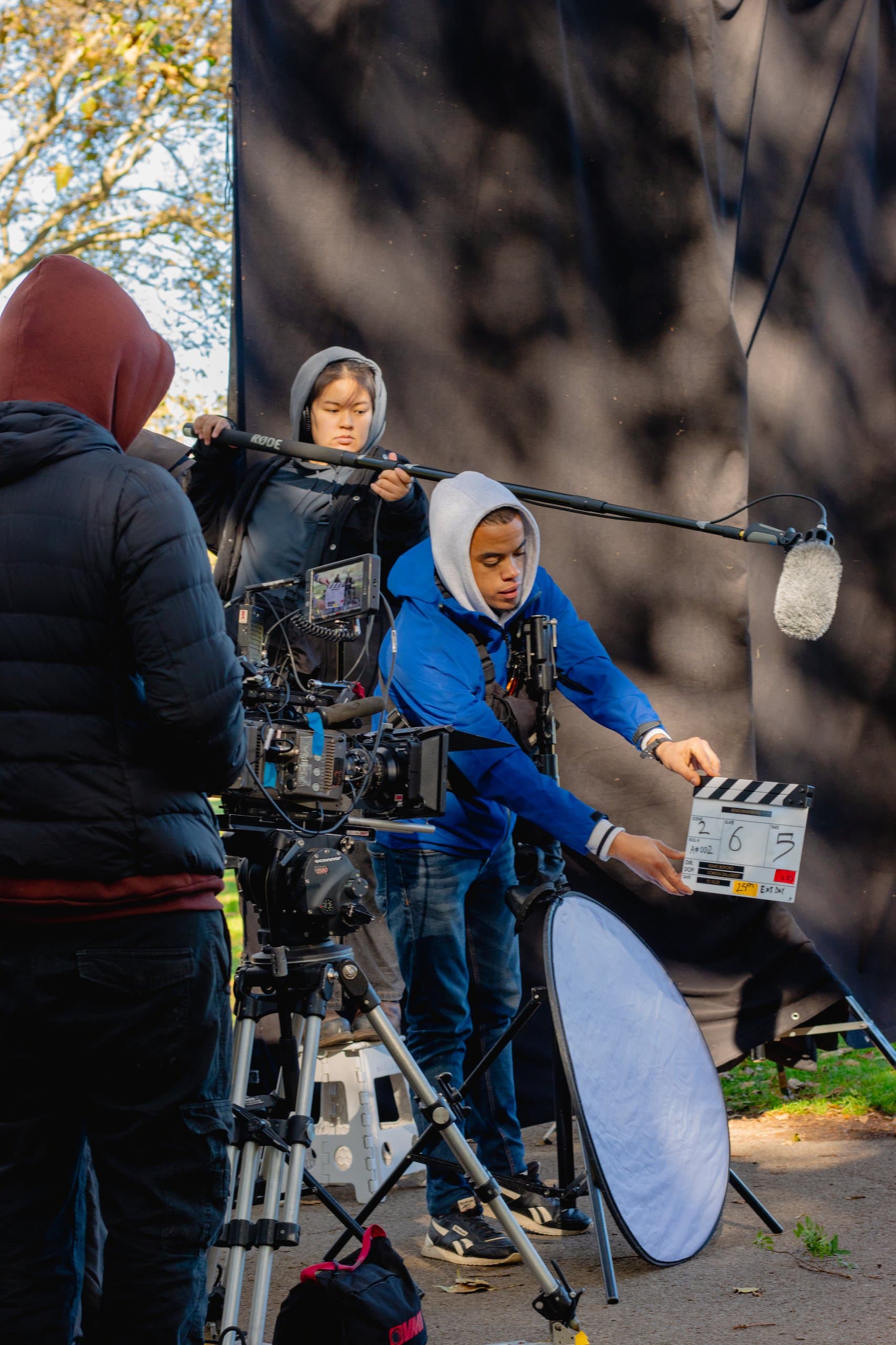 Professional vintage film equipment and camera setup